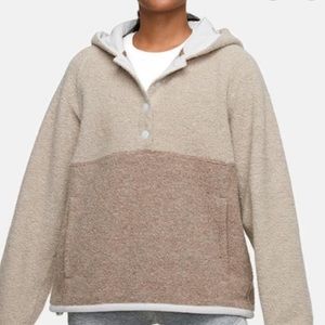 Outdoor Voices MegaFleece Oatmeal/Amber Drawstring Waist Sweatshirt XS